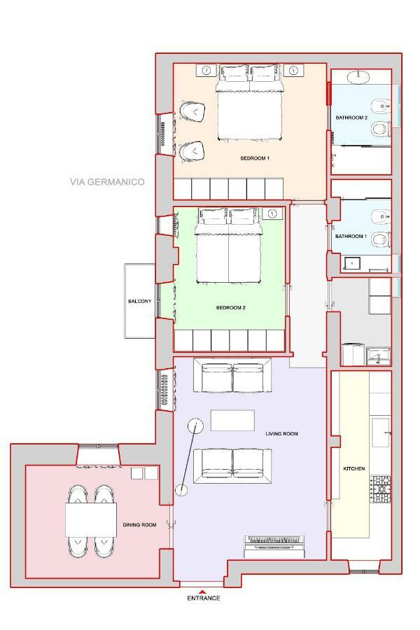 Modern Quirina 300 Mt From Vatican Appartamento